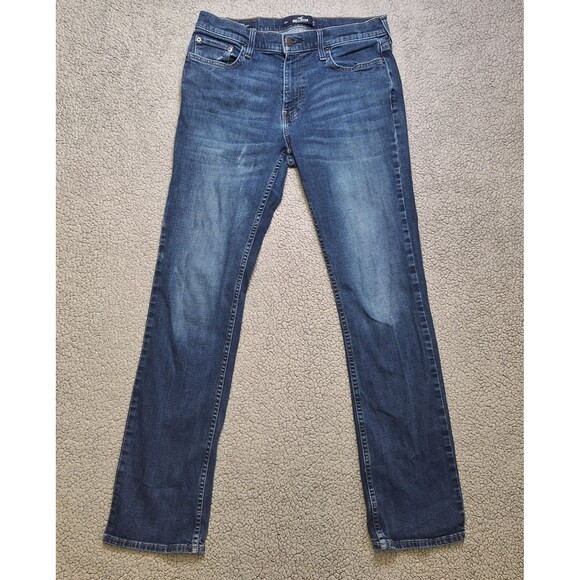 Hollister California Men's Epic Flex Bootcut Jeans 32x34 (actual 32x33) Blue - Picture 1 of 14